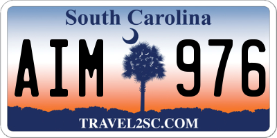 SC license plate AIM976