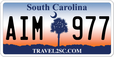 SC license plate AIM977