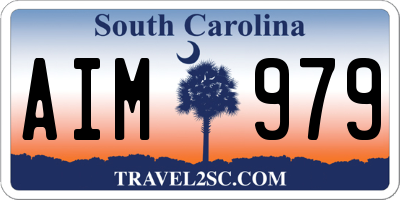 SC license plate AIM979