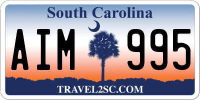 SC license plate AIM995