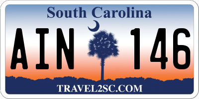 SC license plate AIN146