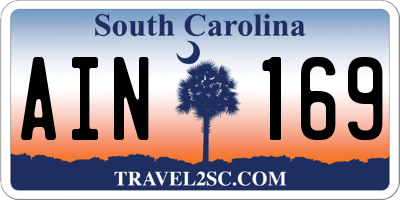 SC license plate AIN169
