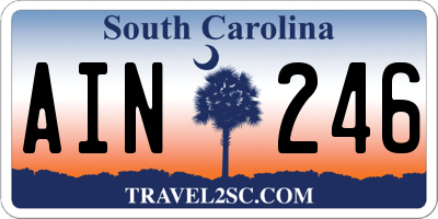 SC license plate AIN246