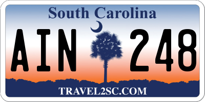 SC license plate AIN248