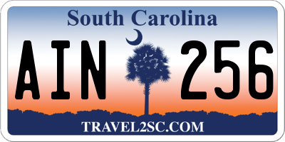 SC license plate AIN256