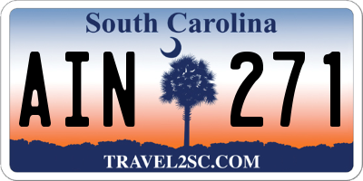 SC license plate AIN271