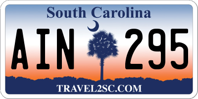 SC license plate AIN295