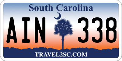 SC license plate AIN338