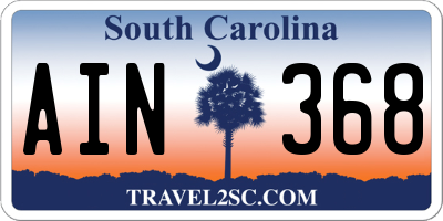 SC license plate AIN368