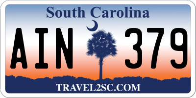 SC license plate AIN379