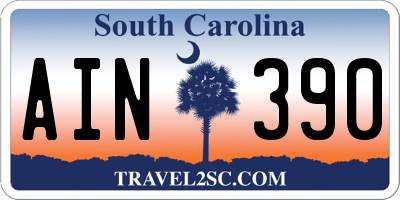 SC license plate AIN390