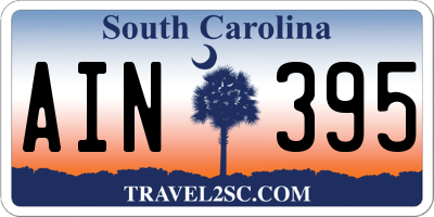 SC license plate AIN395