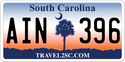 SC license plate AIN396