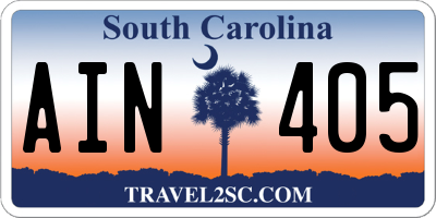 SC license plate AIN405