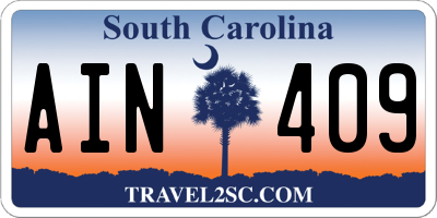 SC license plate AIN409