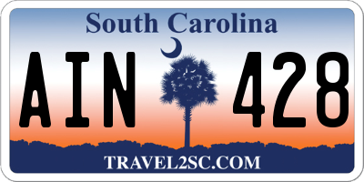 SC license plate AIN428