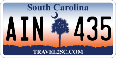 SC license plate AIN435