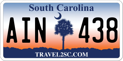 SC license plate AIN438