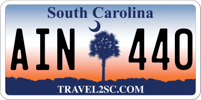 SC license plate AIN440