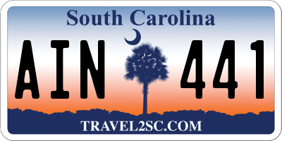 SC license plate AIN441