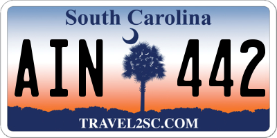 SC license plate AIN442