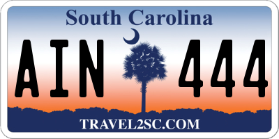 SC license plate AIN444