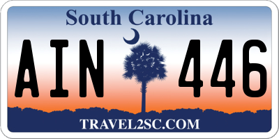 SC license plate AIN446