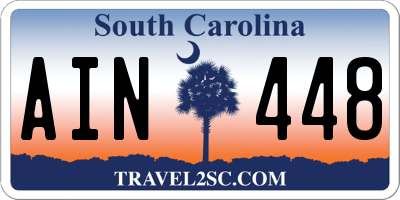 SC license plate AIN448