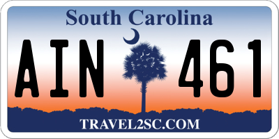 SC license plate AIN461