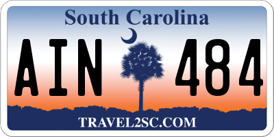 SC license plate AIN484