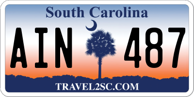SC license plate AIN487