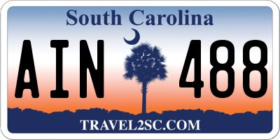 SC license plate AIN488