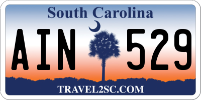 SC license plate AIN529
