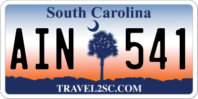 SC license plate AIN541