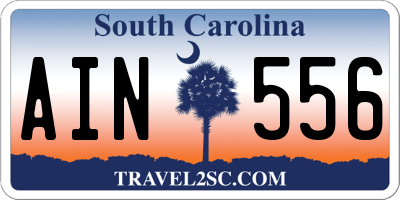 SC license plate AIN556