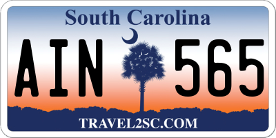 SC license plate AIN565
