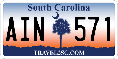 SC license plate AIN571