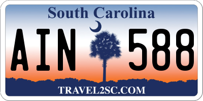 SC license plate AIN588