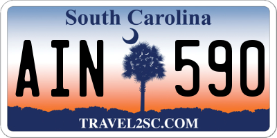 SC license plate AIN590