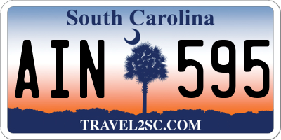 SC license plate AIN595