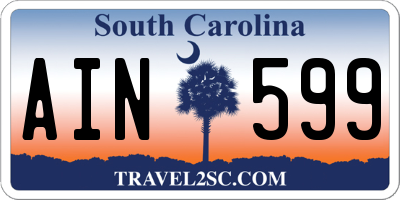 SC license plate AIN599