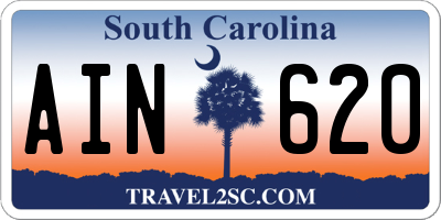 SC license plate AIN620