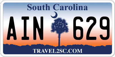 SC license plate AIN629