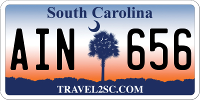 SC license plate AIN656