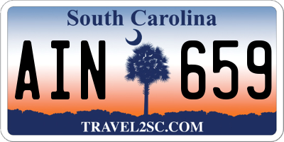 SC license plate AIN659