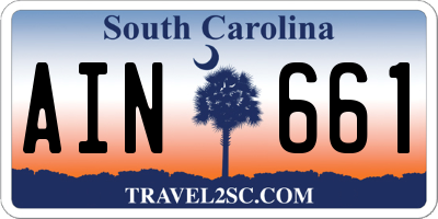 SC license plate AIN661