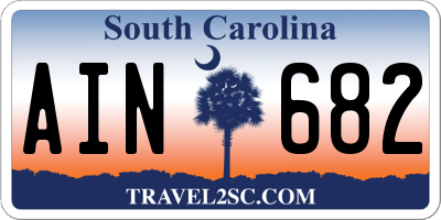 SC license plate AIN682
