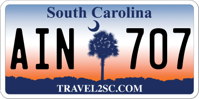SC license plate AIN707