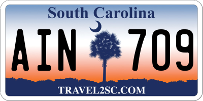 SC license plate AIN709