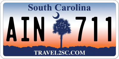 SC license plate AIN711